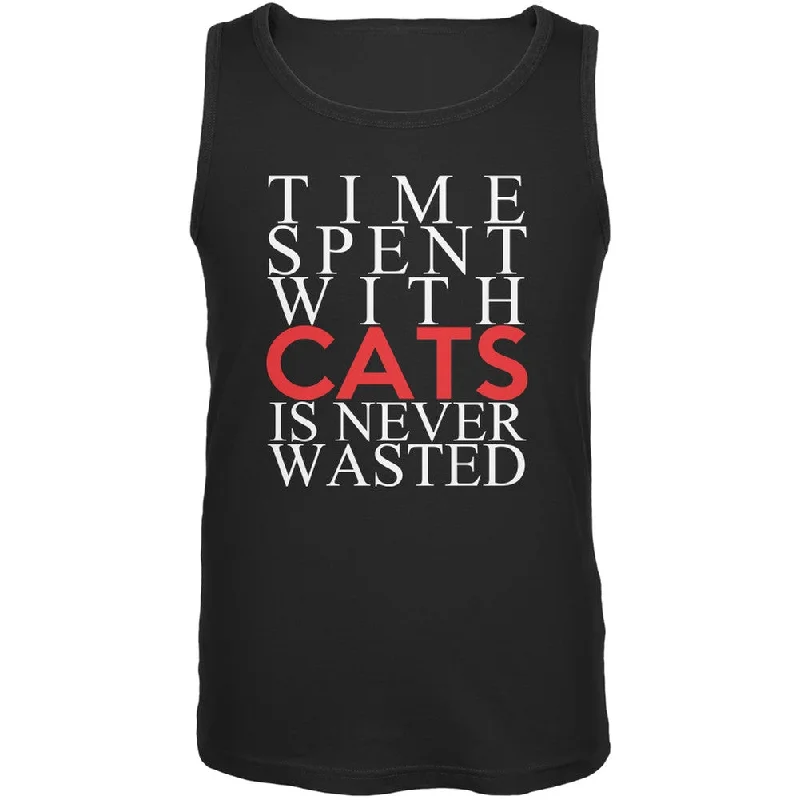 Training tankTime Spent With Cats Never Wasted Black Adult Tank Top