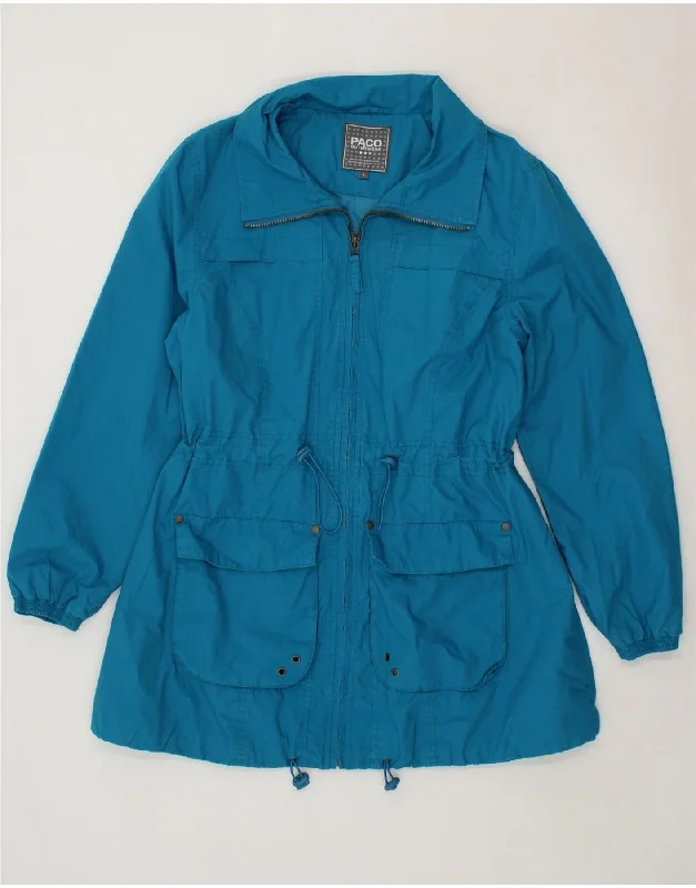 PACO Womens Utility Jacket UK 16 Large Blue CottonRecycled Fabric Jackets