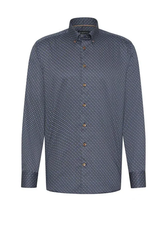 Bugatti Cube Print Shirt, Navy MultiStreetwear Shirts