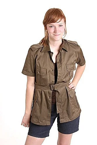 Travel Short Sleeve TopsWomen's Italian Short Sleeved Safari Shirt