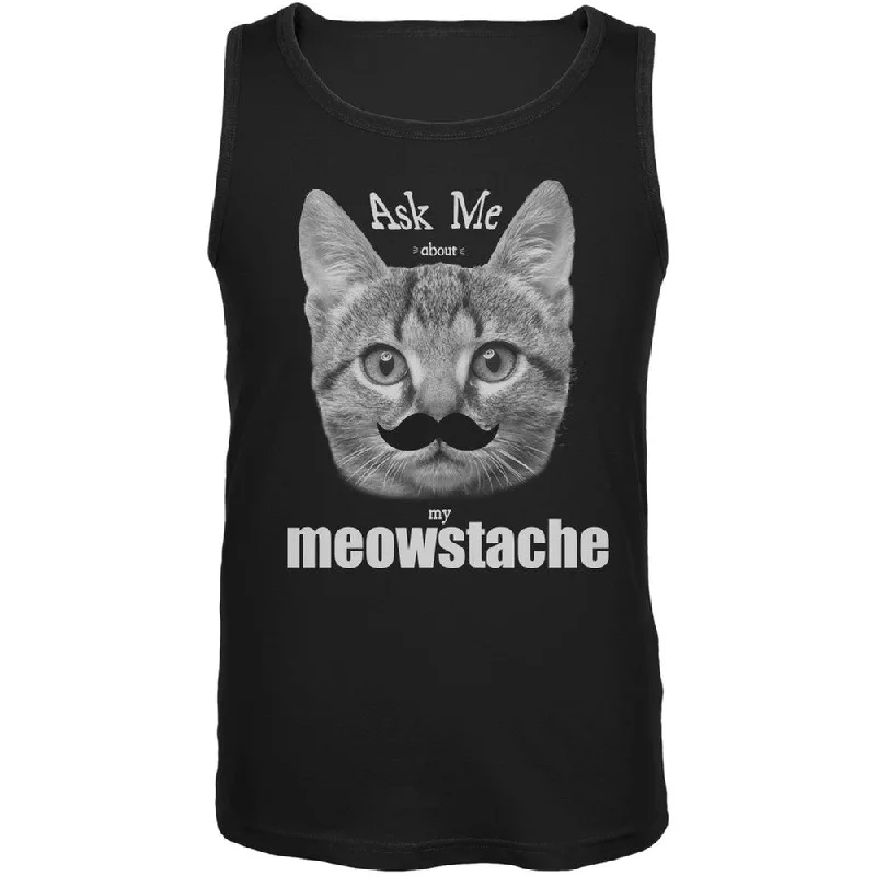 High-visibility teeAsk Me About My Meowstache Tank Top