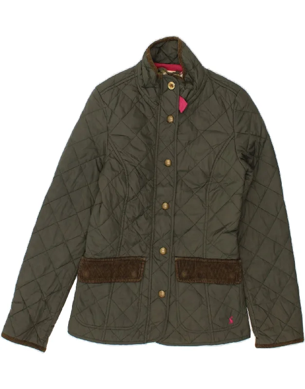 JOULES Womens Quilted Jacket UK 6 XS Green PolyesterCotton Jackets