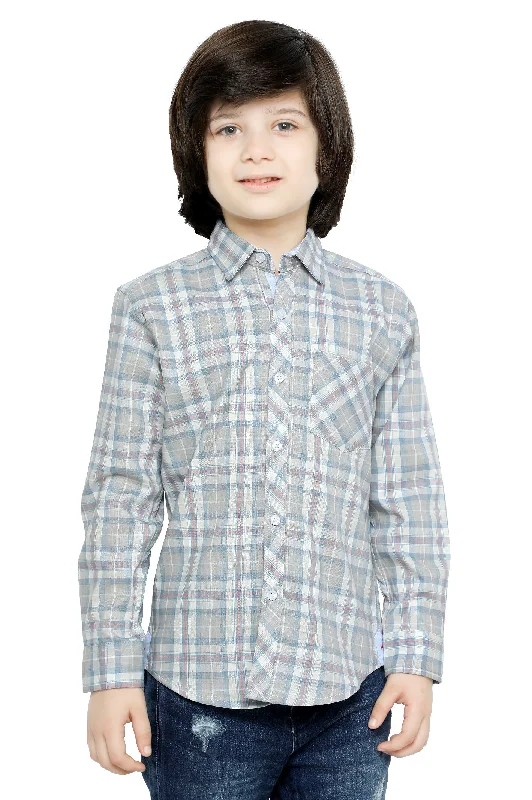 Grey Tattersall Check Casual ShirtLayered Shirts