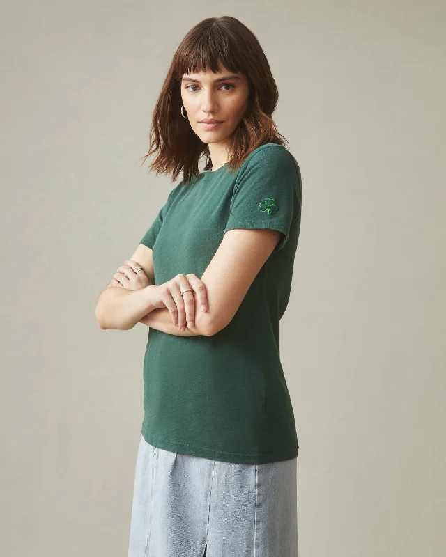 Premium Slub Crew Tee St. Patricks Day - Trekking GreenCrewneckpattern