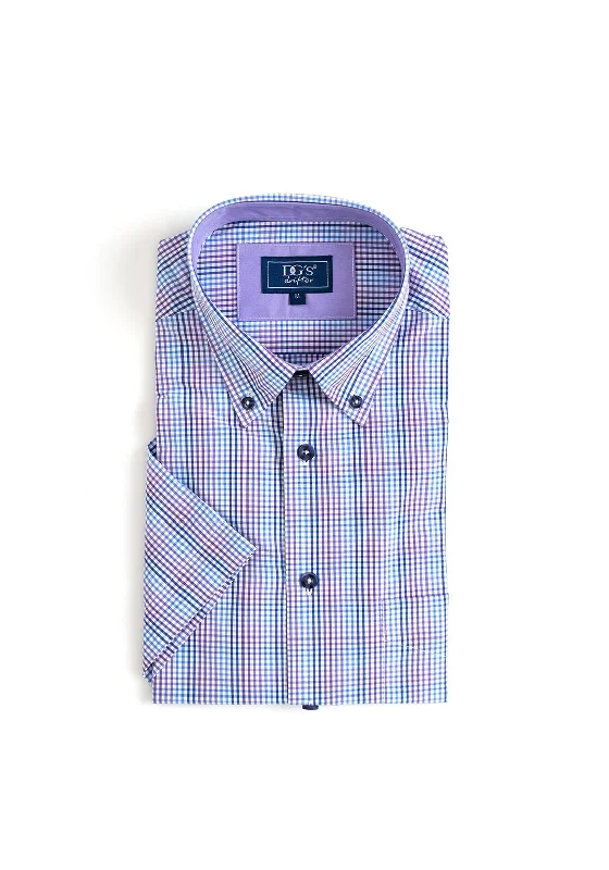 Daniel Grahame Spring Gingham Shirt, Lavendar & Blue MultiStriped Shirts