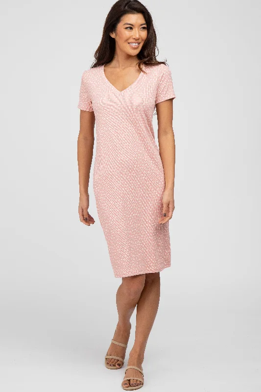 Light Pink Ditsy Floral V-Neck DressVNeckTopRidge