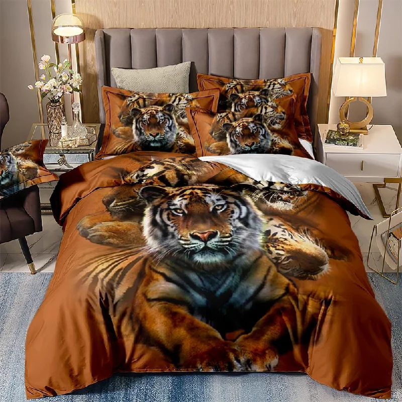 3D Tigers Quilt Cover/Bedding Sets