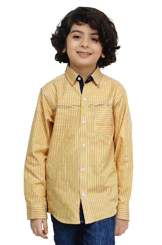 Yellow Stripe Casual ShirtCycling Shirts