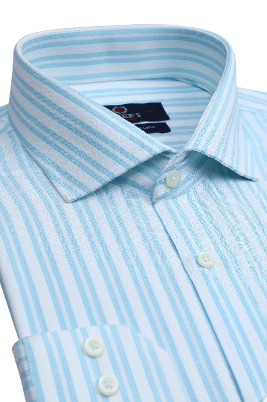 Light Blue Formal Autograph ShirtLeather-Paneled Shirts