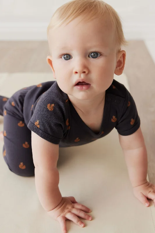 Hunting Short Sleeve TopsOrganic Cotton Hudson Short Sleeve Bodysuit - Fox Cubs Constellation