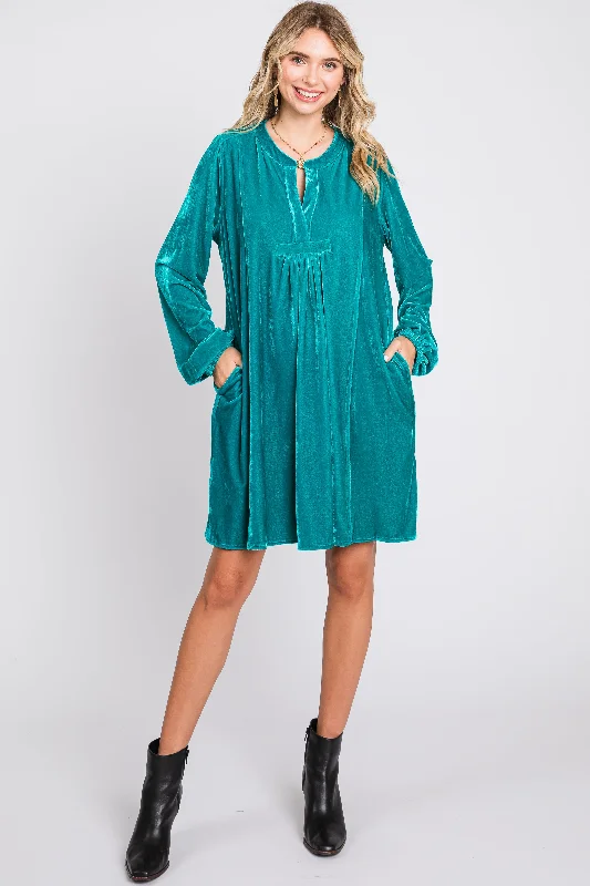 Emerald V-Neck Velvet DressVNeckTopSamurai