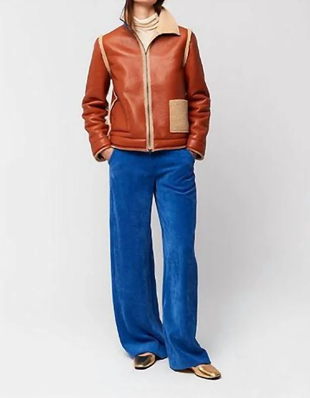 Reversible Faux Leather Jacket In TerracottaSherpa Jackets