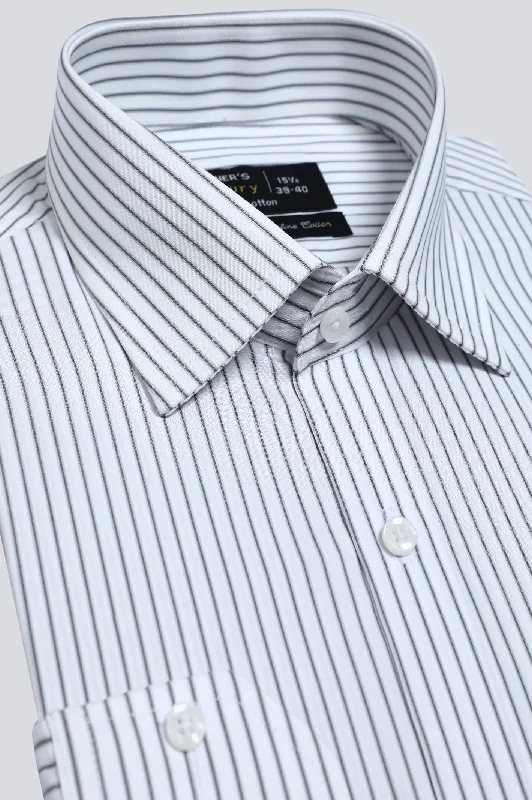 Grey Pinstripe Formal ShirtAthletic Shirts