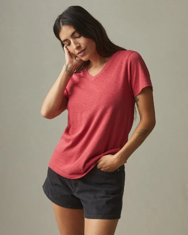 Premium Slub V-Neck Tee - Southwest RedVNeckTopValley