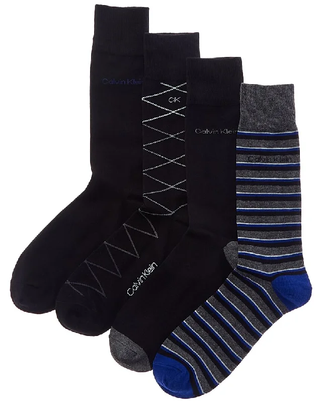 Calvin Klein 4pk Crew SocksCrewneckplain