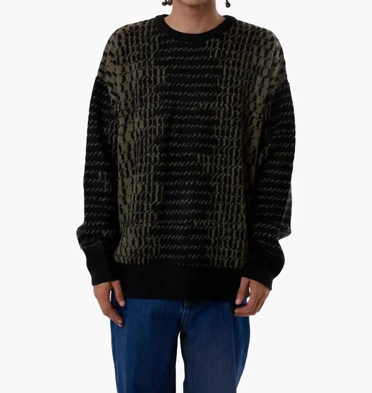 Kitsch Crew Knit Sweater In TarmacCrewneckunity