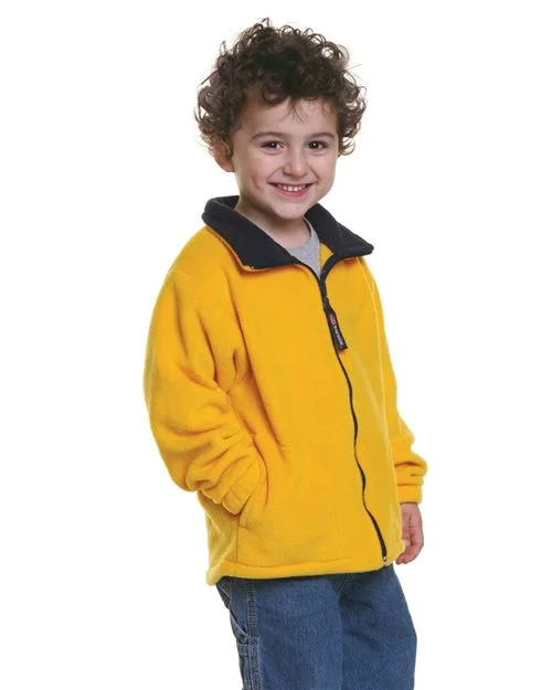 Bayside Youth USA-Made Full-Zip Fleece Jacket - Bayside 1115Winter Jackets