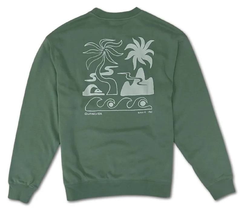 Men's Tropical Breeze Crew Neck Sweater In Sea Spray GreenCrewnecktrendsetter