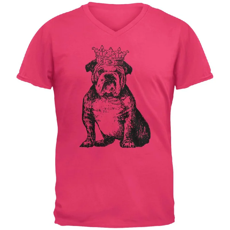 Bulldog Crown Mens V-Neck T ShirtVNeckTopPegasus