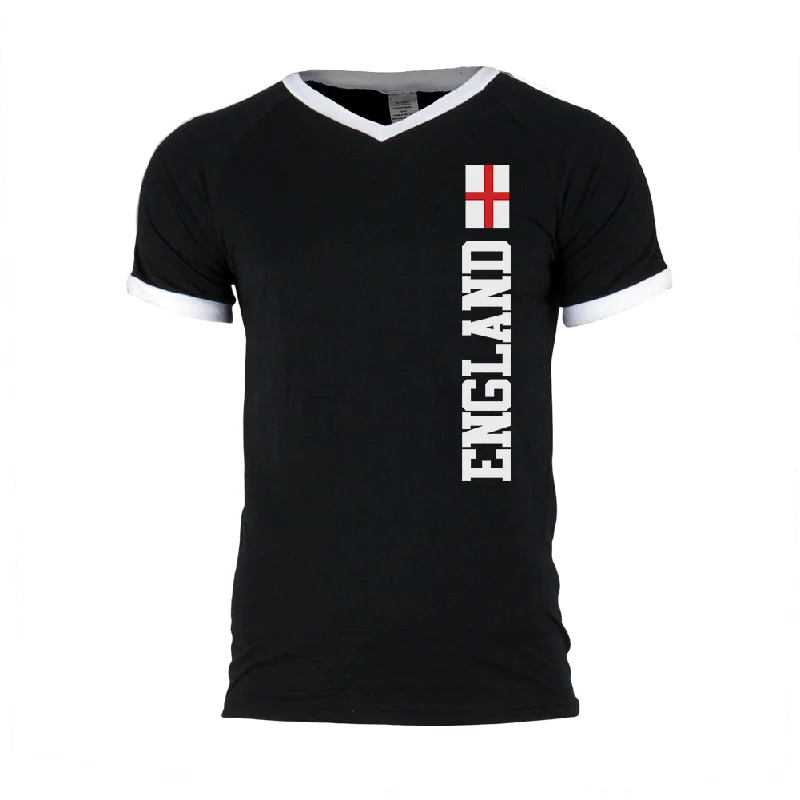 World Cup England Mens Soccer Jersey V-Neck T-ShirtVNeckTopLeviathan