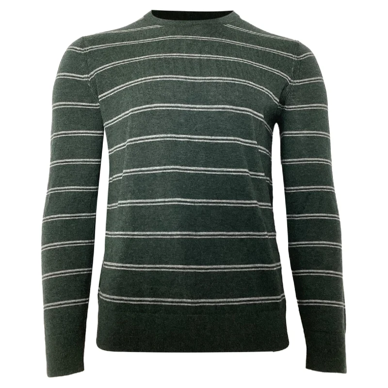 Theory Riland Crewneck Sweater in Green WoolCrewneckcustom