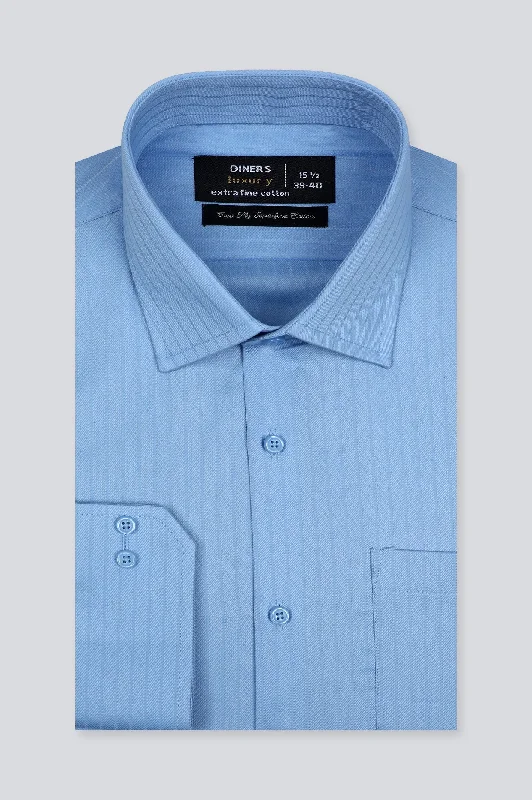 Sky Blue Pinstripe Formal ShirtRayon Shirts