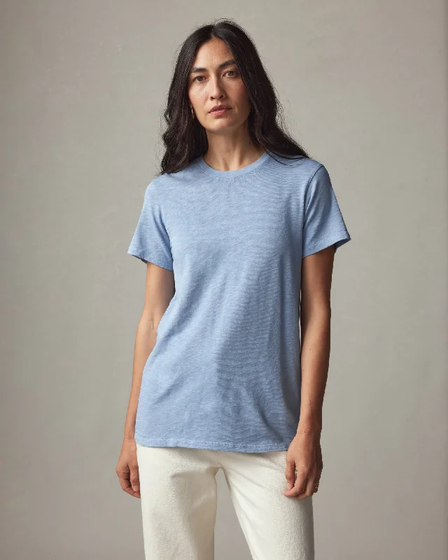 Premium Slub Crew Tee - Rain WashedCrewnecklinen