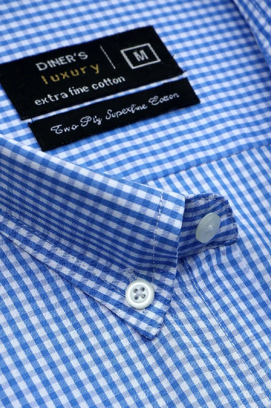 Blue Formal Luxury Shirt (Half Sleeves)Sleep Shirts