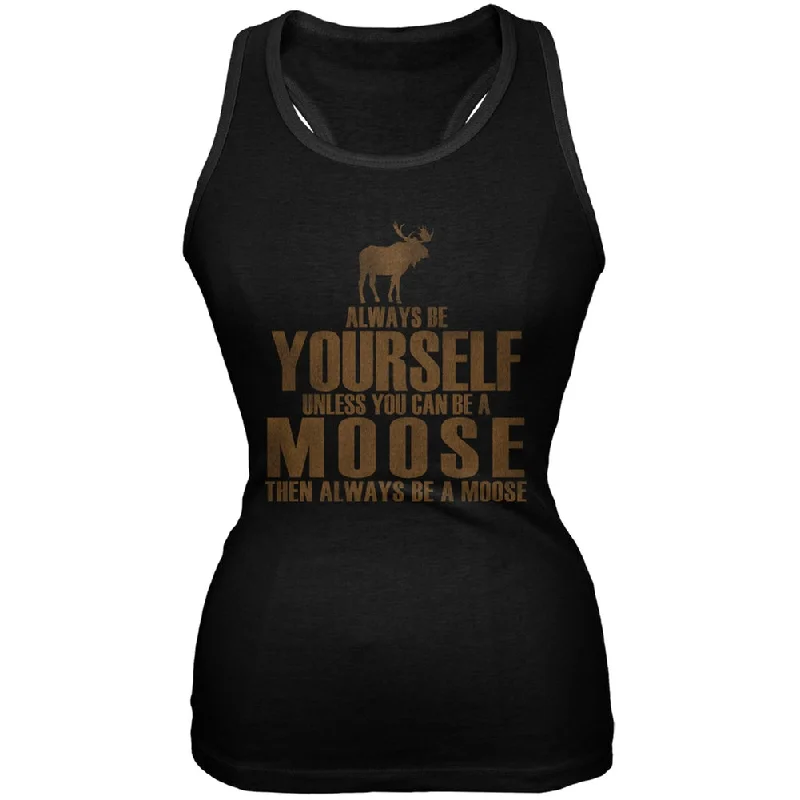 Training tankAlways Be Yourself Moose Black Juniors Soft Tank Top