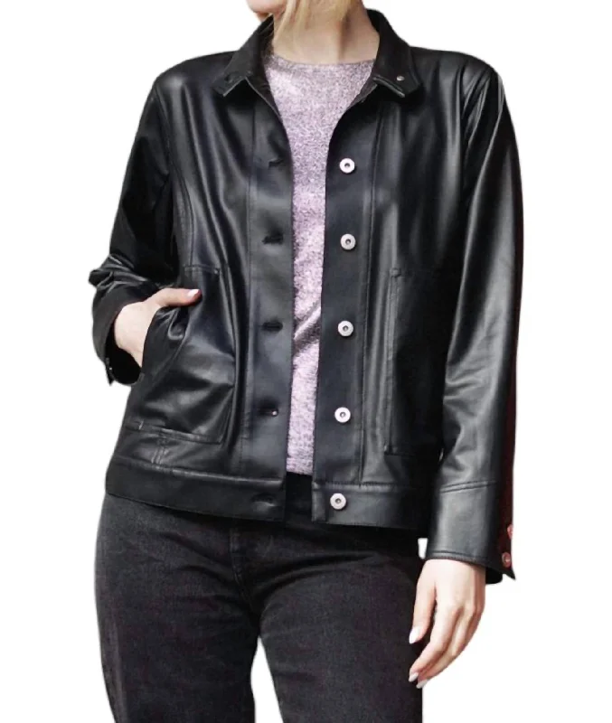 Leather Jacket In BlackRainproof Jackets