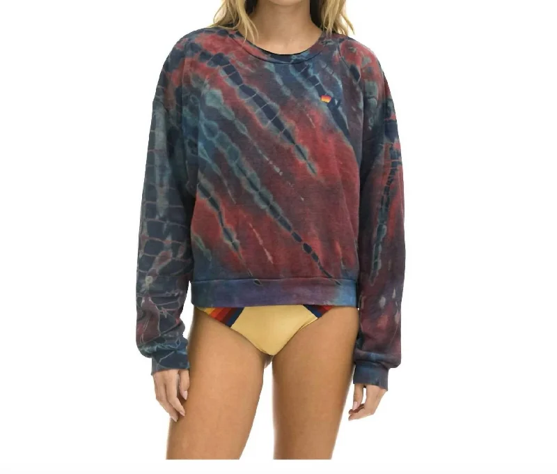 Hand Dyed Relaxed Crew Sweatshirt In Hand Dyed MultiCrewneckstartup