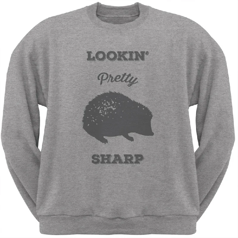 PAWS - Hedgehog Lookin' Pretty Sharp Navy Crew Neck SweatshirtCrewneckhem