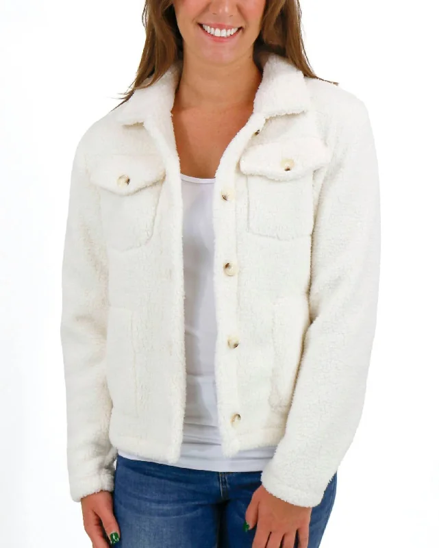 Fleece Jacket In CreamSki Jackets