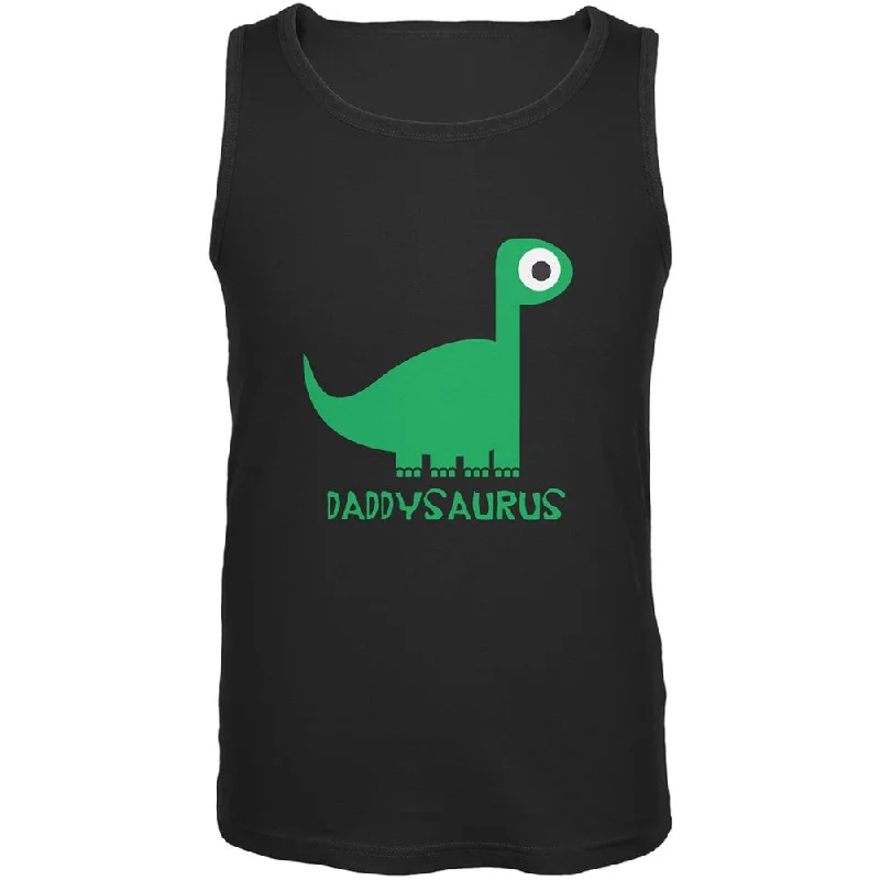 Trail hoodieDaddysaurus Father and Child Black Adult Tank Top