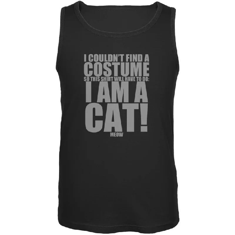 Running teeHalloween Cheap Cat Costume Black Adult Tank Top