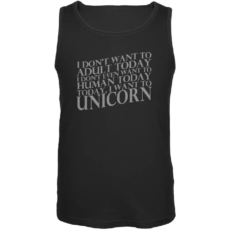 Cycling tankDon't Adult Today Just Unicorn Black Adult Tank Top