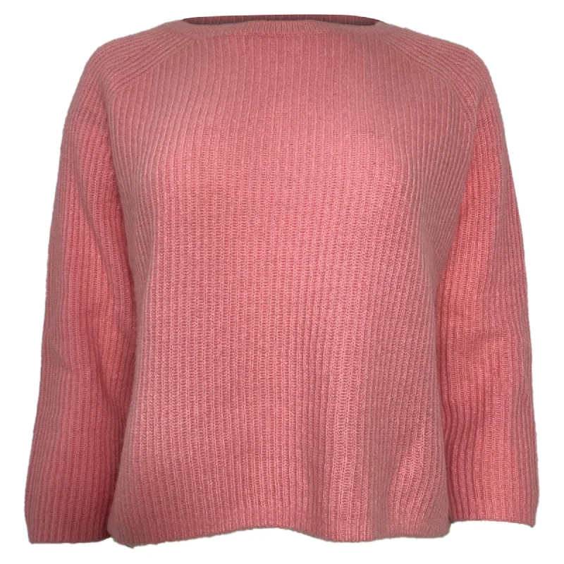 Max Mara Weekend Knitted Crewneck Sweater in Pink WoolCrewneckstitch