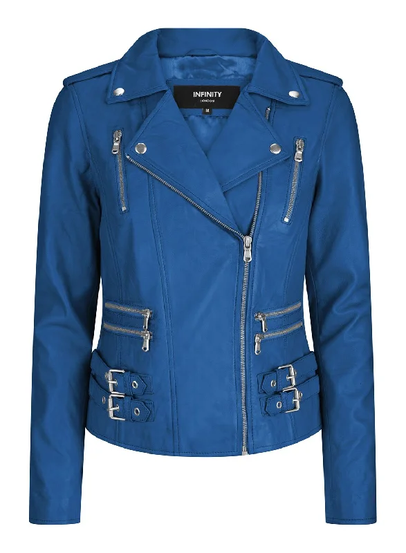 Leather Racing Biker JacketLinen Jackets