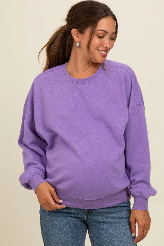 Lavender Heather Crewneck Maternity SweatshirtCrewneckmoment