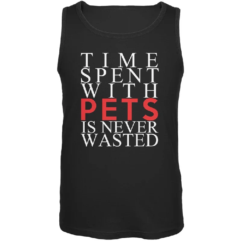 Running tankTime Spent With Pets Never Wasted Black Adult Tank Top