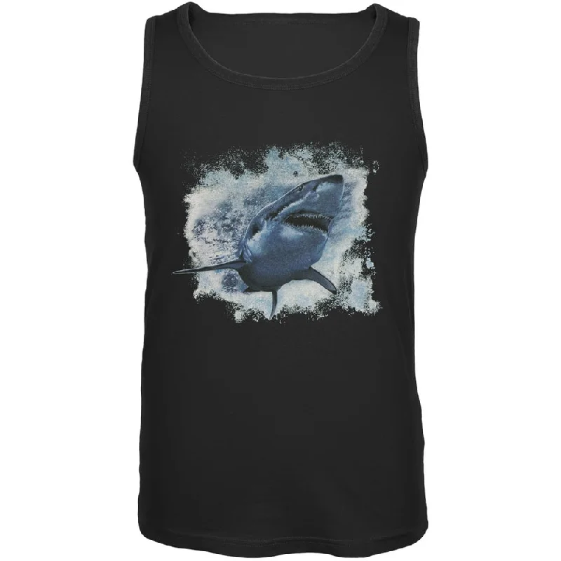 Waterproof hoodieGreat White Shark Black Adult Tank Top