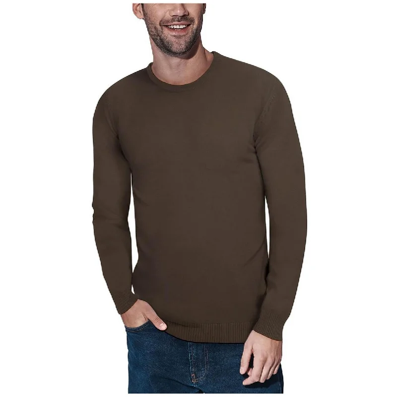 Mens Solid Nylon Crewneck SweaterCrewnecksleeve