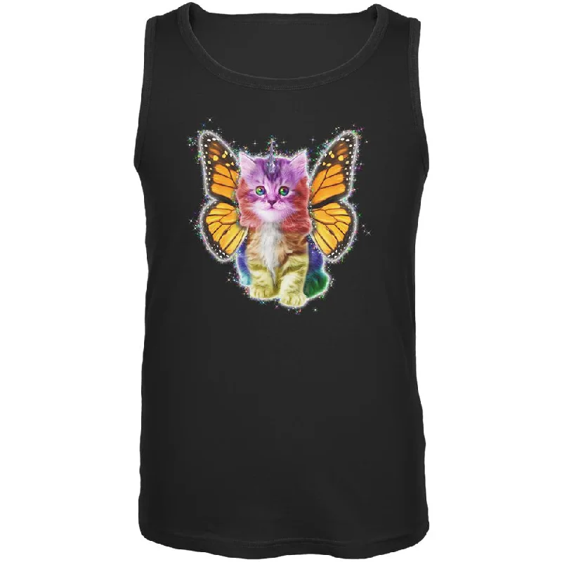 Hiking vestRainbow Butterfly Unicorn Kitten Mens Tank Top