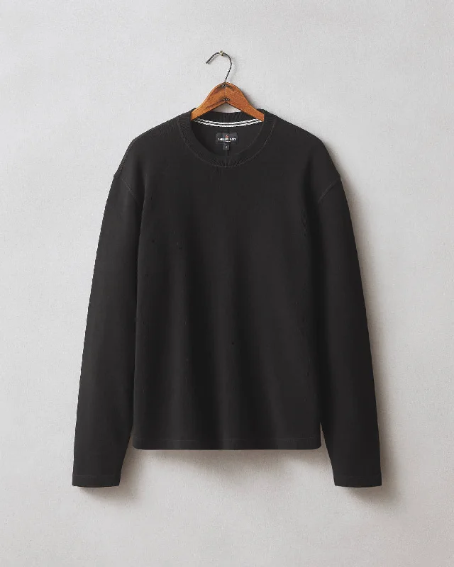 French Rib Crew - BlackCrewnecksoft