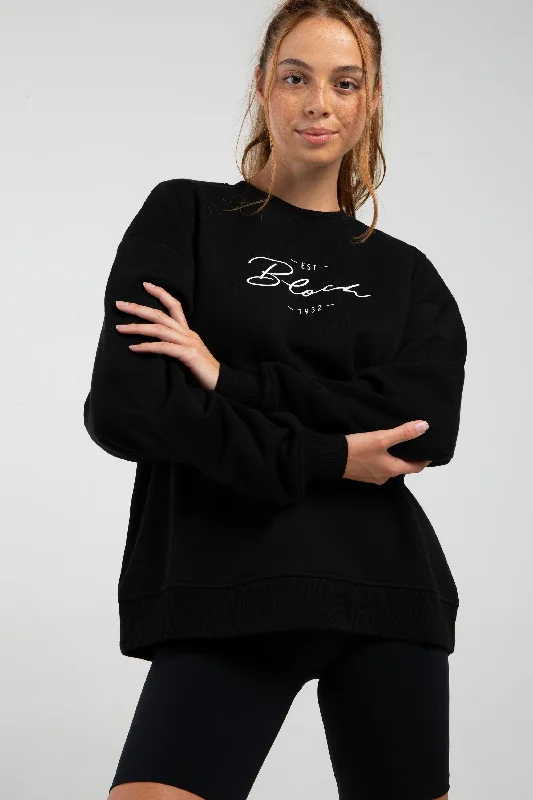 Off-Duty Oversized Crew SweatshirtCrewnecksmart