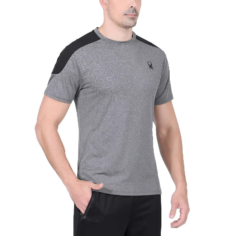 Oversized Short Sleeve TopsSpyder Men's Active Short Sleeve Tee Moisture Wicking 4 Way Stretch T-Shirt