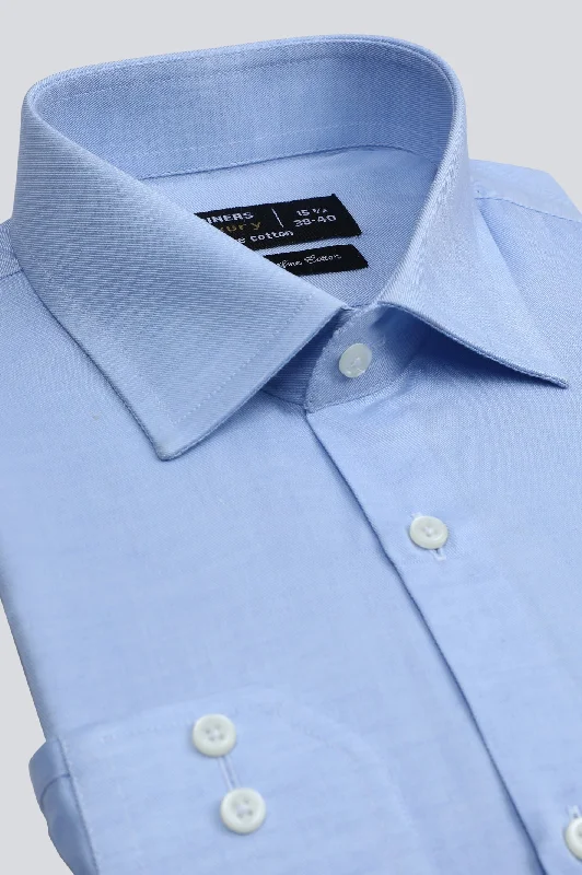 Sky Blue Formal ShirtLace-Up Shirts