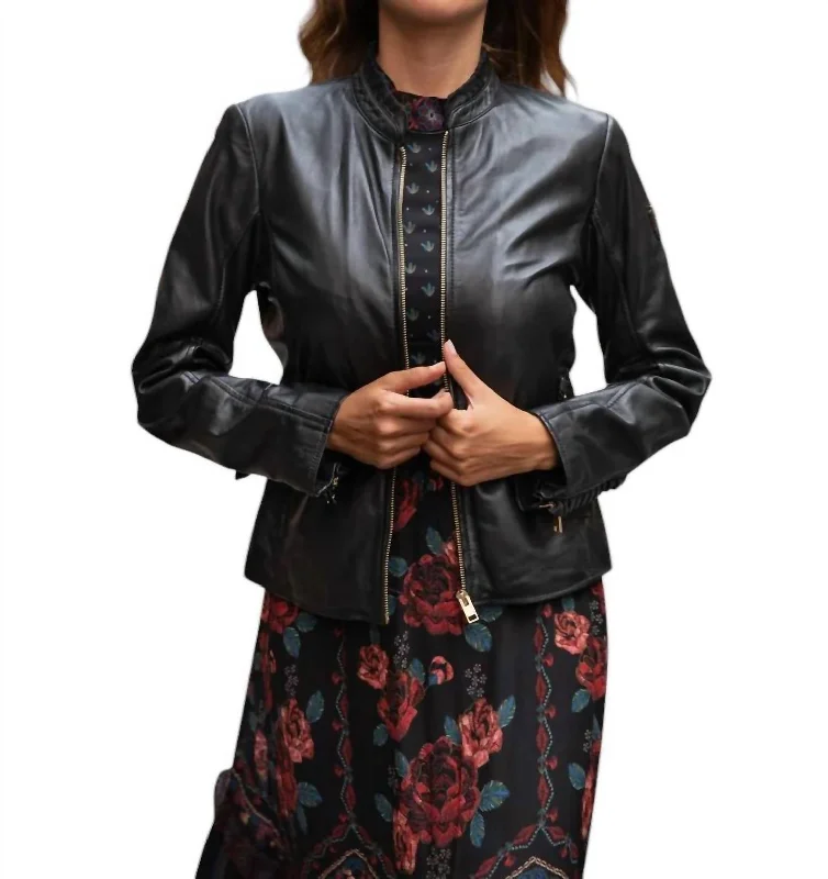 Galina Leather Jacket In BlackHigh-Fashion Jackets