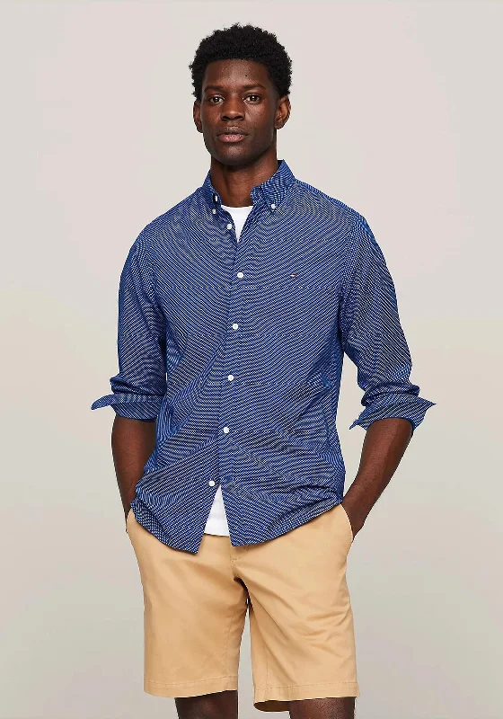 Tommy Hilfiger Flex Micro Print Shirt, Anchor BlueSports Team Shirts