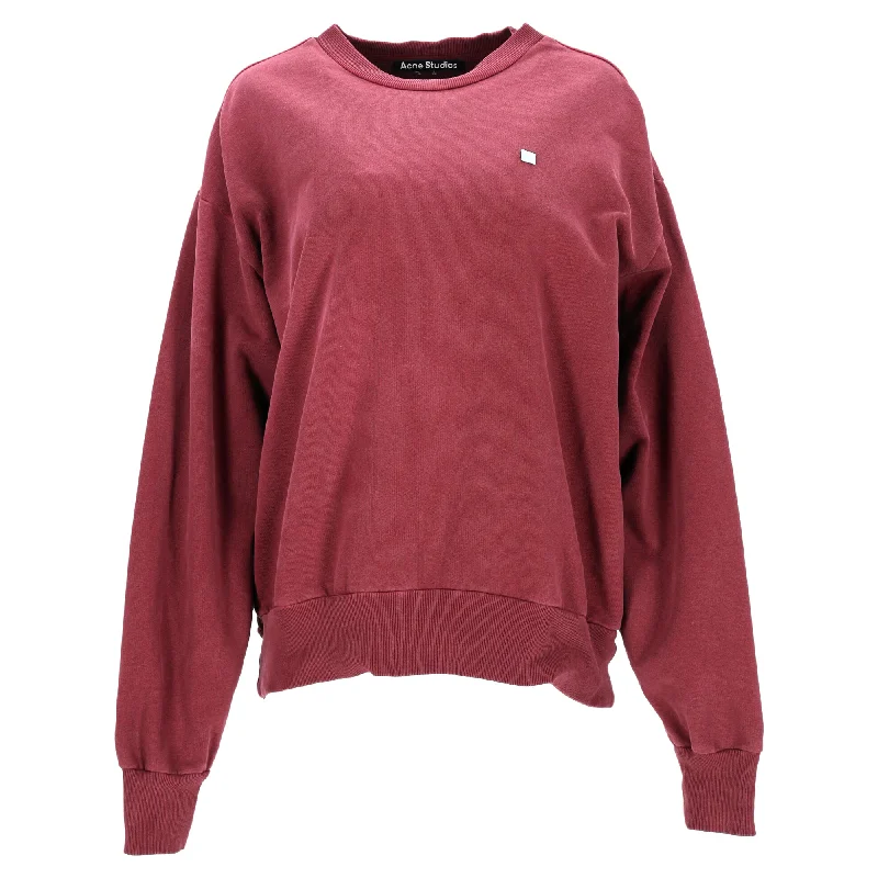 Acne Studios Crew Neck Sweater in Red CottonCrewnecklinen